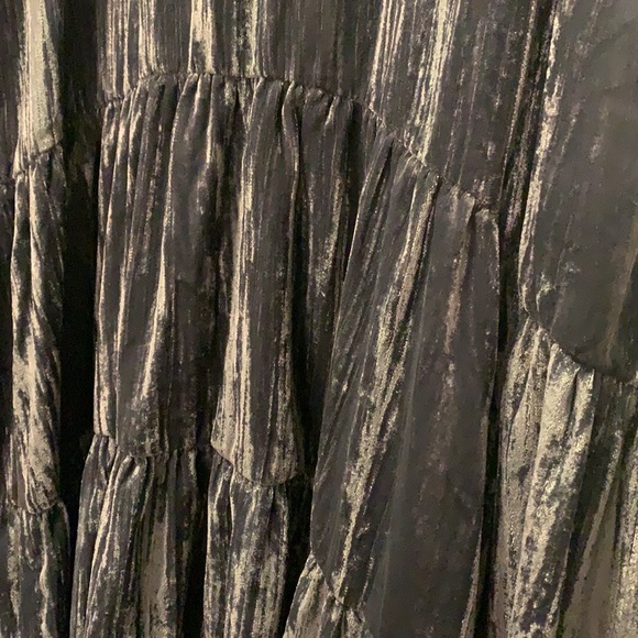 ANTHROPOLOGIE Addison Velvet Tiered Midi Dress 2 - Picture 12 of 12